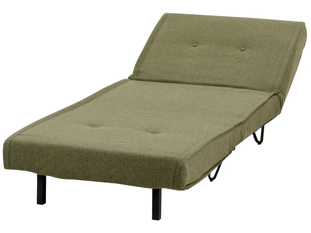 Living Room Set 3 Seater VESTFOLD Fabric Olive Green_930256