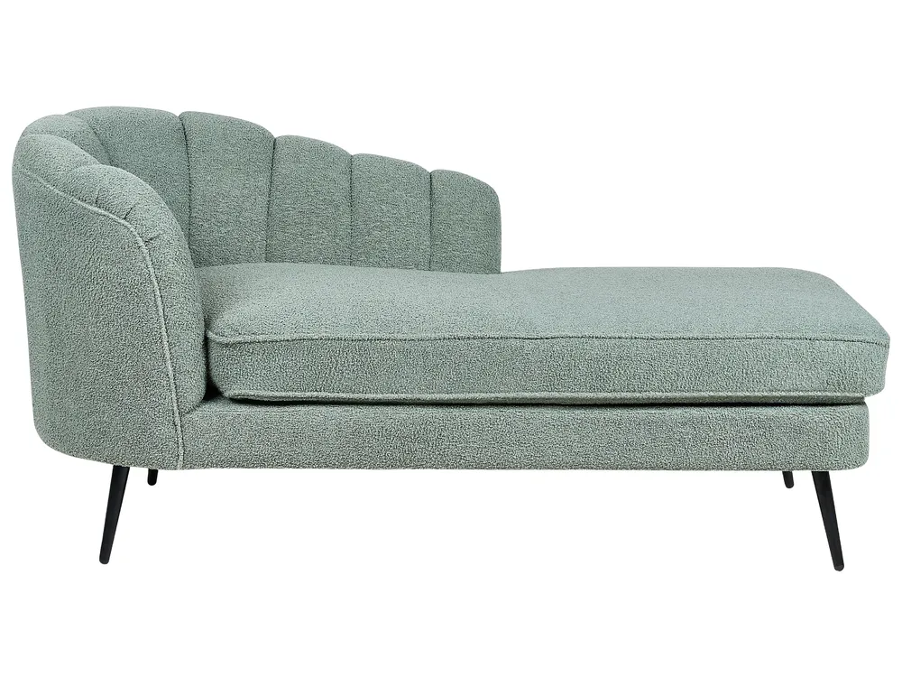 Chaise longue versione sinistra ALLIER Bouclé Verde_887305