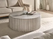 Tavolino da caffè POZZA 117 cm 117 cm Grigio_1072627