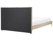 Pat cu lamele Catifea LIMOUX 140 x 200 cm Taupe_867178