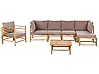 Garden Lounge Set with Table 6 Seater CERRETO Bamboo Taupe Left Hand