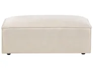 Modular Sofa 3 Seater HELLNAR with Ottoman Velvet Light Beige_911022