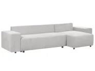 Corner Sofa Bed 3 Seater LUSPA with Storage Fabric Light Grey Left Hand_900979