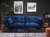Sofa 3-osobowa welurowa niebieska LENVIK_785001