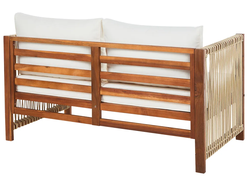 Set da giardino con tavolo 4 posti ANTRIA Legno d'acacia Beige_926377