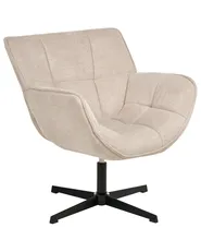 Swivel Armchair AUMA Fabric Beige_1001216