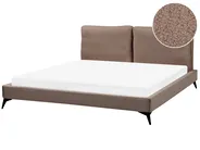 Bed Boucle MELLE 180 x 200 cm (EU Super King) Brown_965714