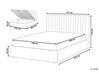 Zamatová posteľ s úložným priestorom 140 x 200 cm sivá VION_826750