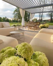 Garden Dining Table ORIA 180 cm 90 cm Concrete Grey_1159383