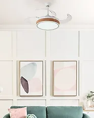 Wentylator sufitowy z lampą FREMONT Z pilotem LED Biały_1182855