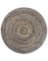 Okrúhly jutový koberec ⌀ 140 cm modrá/béžová LEVENTLER_871129