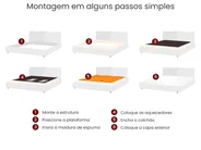Cama de água Linho sintético LAVARDENS 180 x 200 cm Taupe_1027099