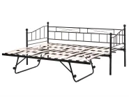 Daybed Metal LOUANNEC 90 x 200 cm (EU Single) Extendable Black_1115540