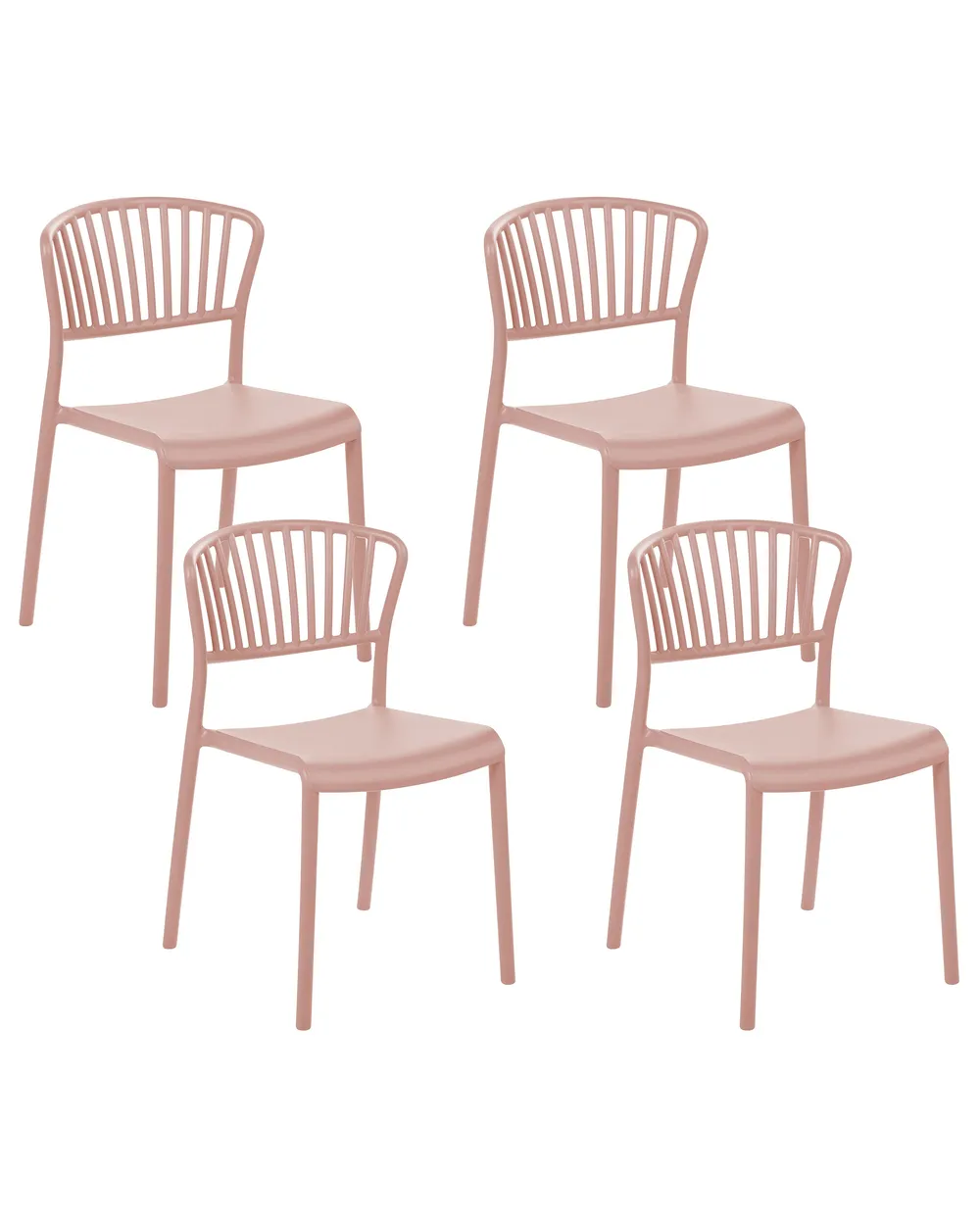 Set of Garden Chairs GELA Pastel Pink