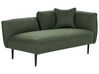 Chaise longue destra bouclé verde scuro CHEVANNES_858668