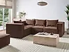 Modular Corner Sofa 4 Seater AXEBO Boucle Brown Right Hand