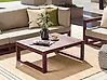 Outdoor Couchtisch TIMOR 90 cm 75 cm zertifiziertes Akazienholz Dunkelrot