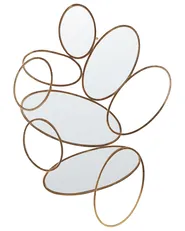 Wall Mirror DECIZE 113 cm 77 cm Metal Gold_900145