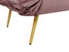 2-Sitzer Schlafsofa Samtstoff rosa SAARELA_932744