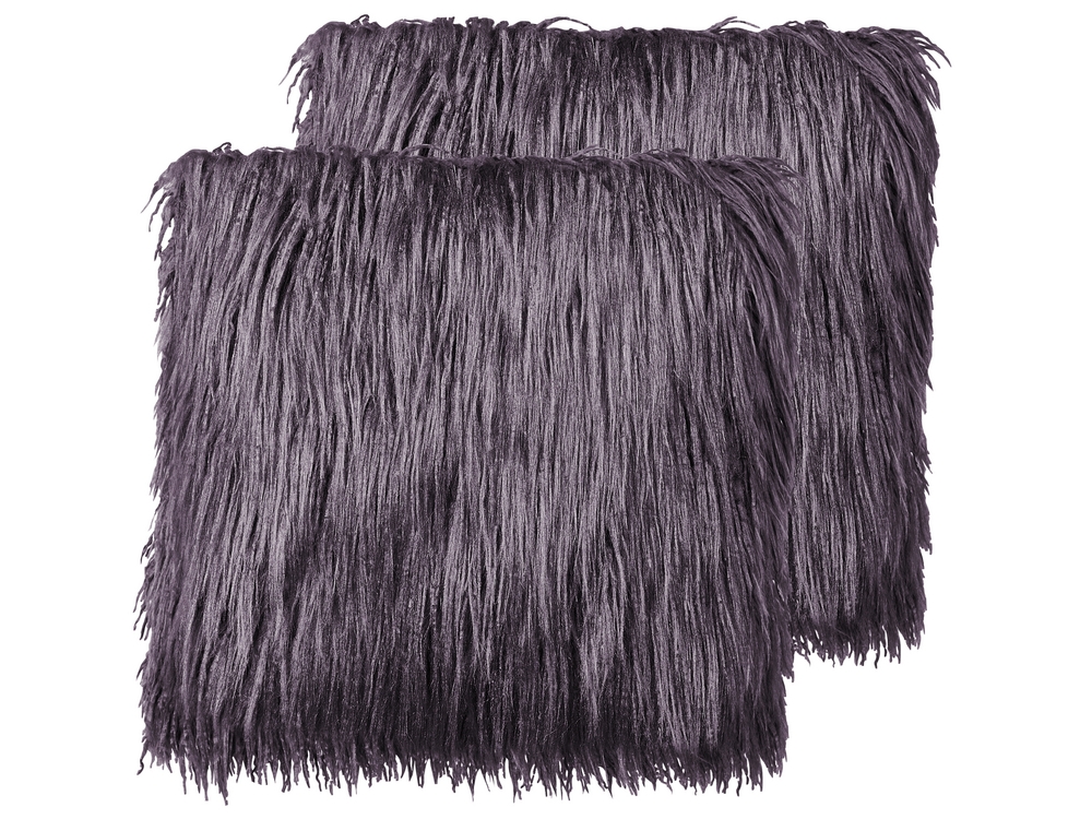 Dark grey fluffy cushions cheap