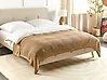 Bedspread ILEN Cotton 150 x 200 cm Light Brown