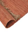 Teppich Jute rot 160 x 230 cm Kurzflor zweiseitig LUNIA_846250