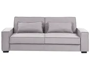 Sofa Bed 3 Seater AROLE Fabric Grey_1056631