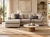Corner Sofa OSLO Fabric Beige Left Hand