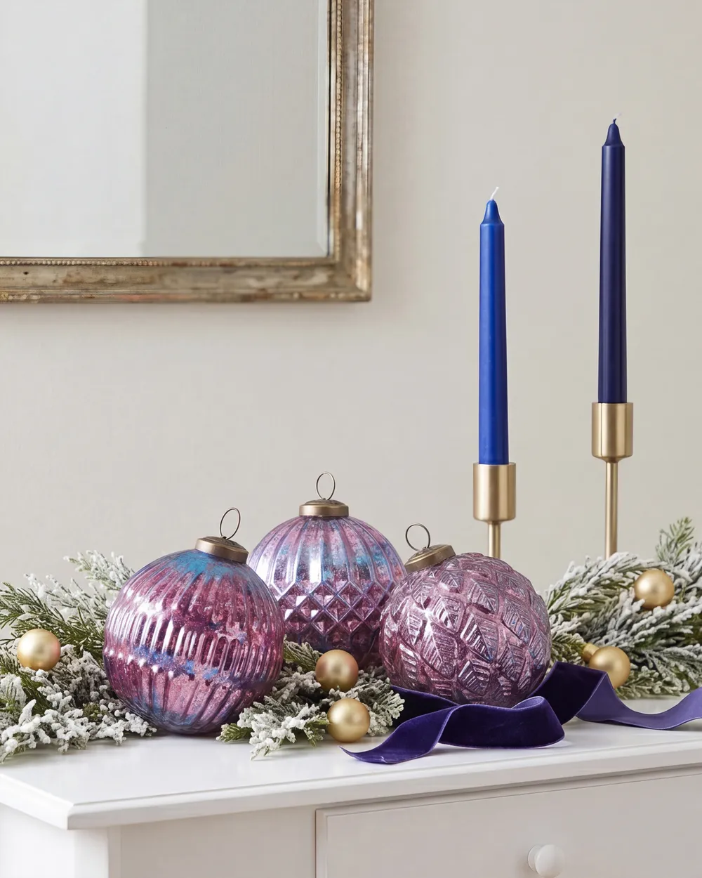 Set di 6 palline decorative ASTRAL Vetro Rosa_1093394