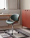 Desk Chair ROTTERDAM Faux Leather Green