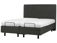 Bett verstellbar Stoff DUKE II 160 x 200 cm Dunkelgrau_987366