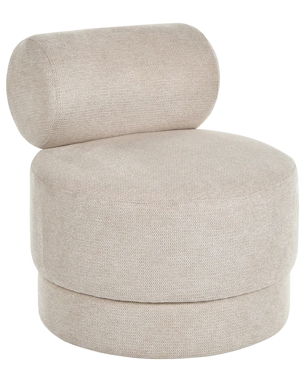 Swivel Armchair KARVIA  Fabric Light Beige