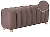 Banc rembourré IDYLLWILD Bouclé Marron