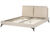 Boucle EU King Size Bed Beige MELLE_882591