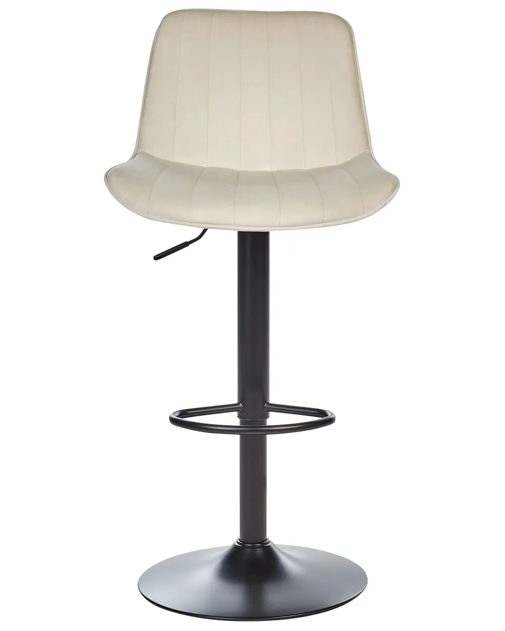 Set of 2 Bar Chairs DUBROVNIK Swivel Velvet Light Beige_913965