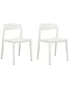 Set of 2 Dining Chairs SOMERS White