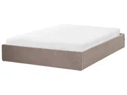 Ottoman Bed without Headboard DINAN Boucle Taupe 160 x 200 cm (EU King Size)_995419