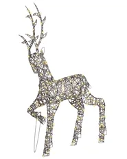 Decorazione per esterni LED HUSAVIK 140 cm Renna Argento_950483