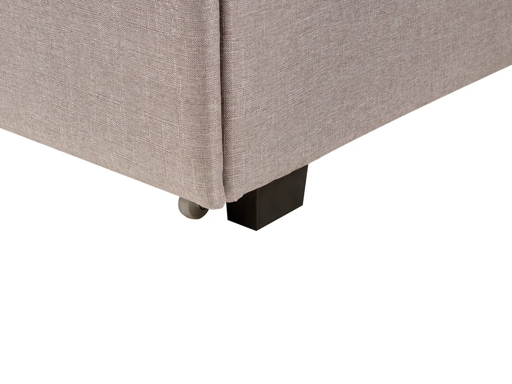Bed with Storage Drawers LA ROCHELLE Fabric Light Grey 180 x 200 cm (EU Super King)_744843