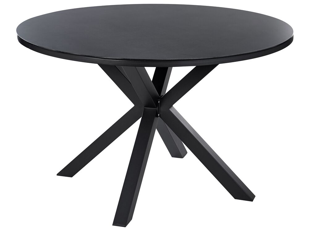 Havebord MALETTO 120 cm 120 cm Glas Sort