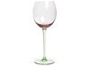 Lot de 4 verres à vin 36 cl rose et vert DIOPSIDE_912628