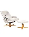 Sillón de masaje RELAXPRO con reposapiés Piel sintética Beige claro