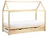Kids Trundle Bed Pine Wood CRILLON 90 x 200 cm (EU Single) Light Brown