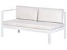 Lounge Set 3-teilig Aluminium weiß 5-Sitzer Auflagen cremeweiß MESSINA_929609