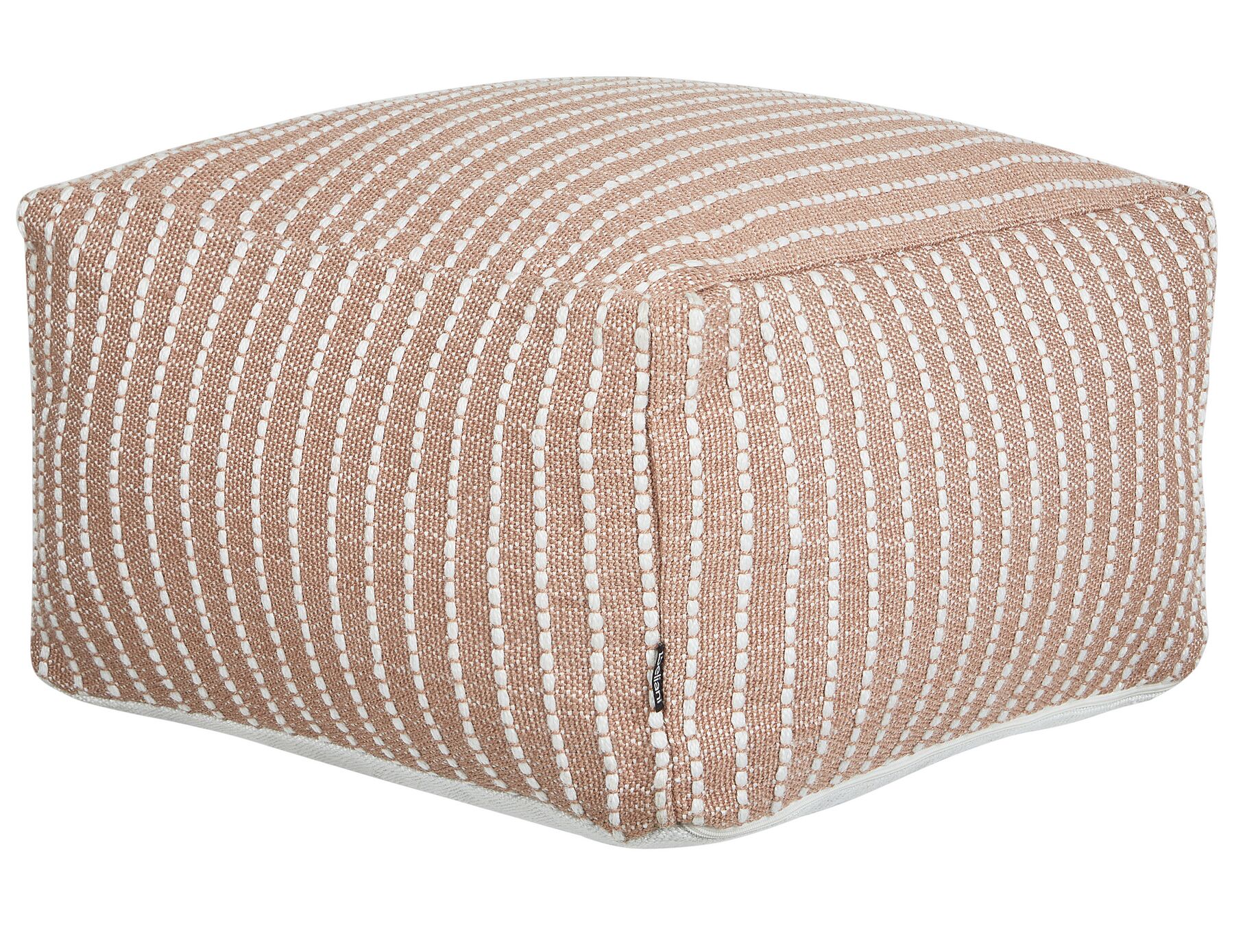 Pouf d'extérieur marron et blanc 50 x 50 x 30 cm ZAHRI_931701