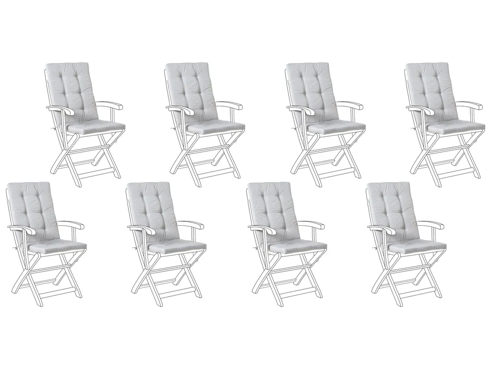 Set di 8 Cuscini Schiena/Seduta MAUI PREMIUM Grigio melange_1002479