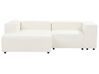 Right Hand 2 Seater Modular Boucle Corner Sofa White APRICA_908369