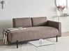 Chaise Longue SAVASSE Faux Linen Light Brown