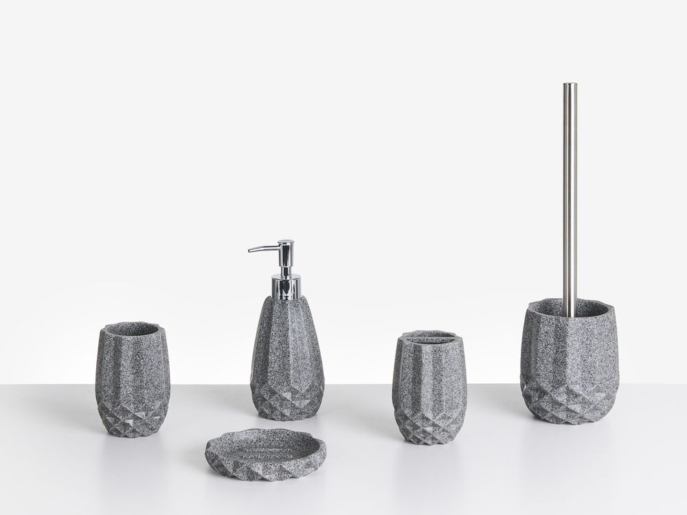 Set de 5 accessoires de salle de bain SAMIRIA Gris