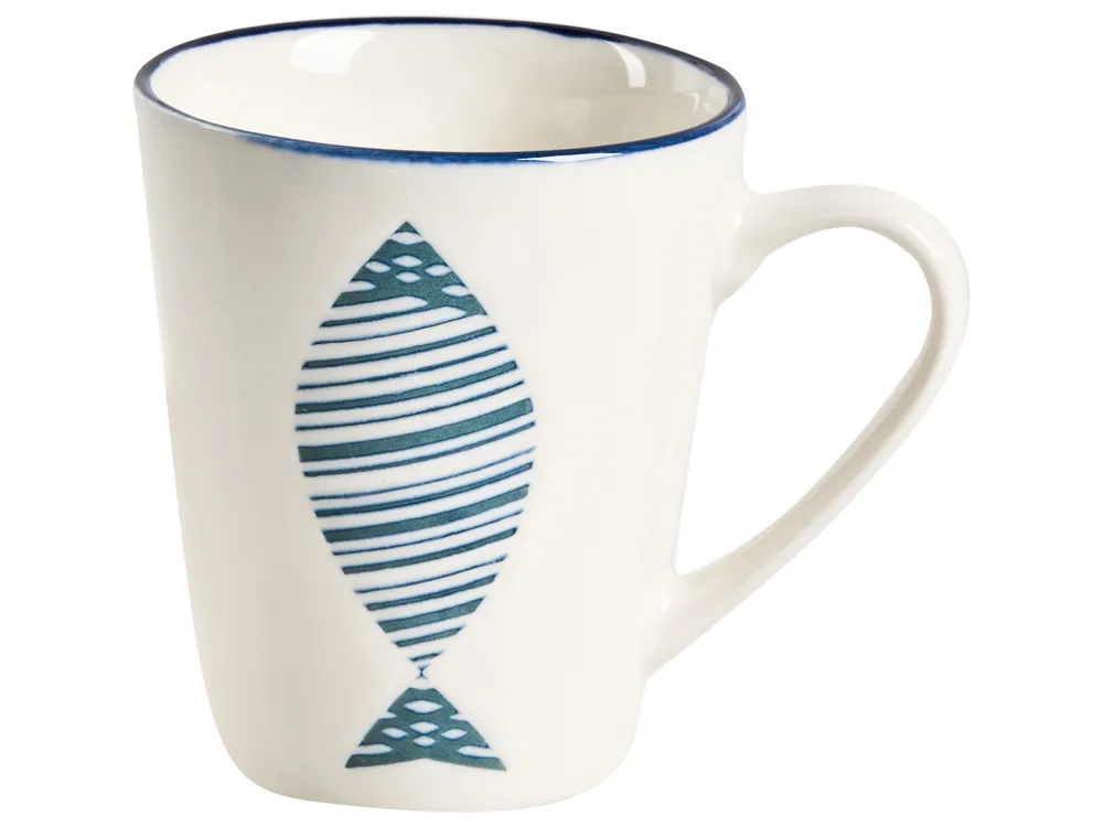 Set di 16 stoviglie TAMARIND Porcellana Bianco/Blu_1026540